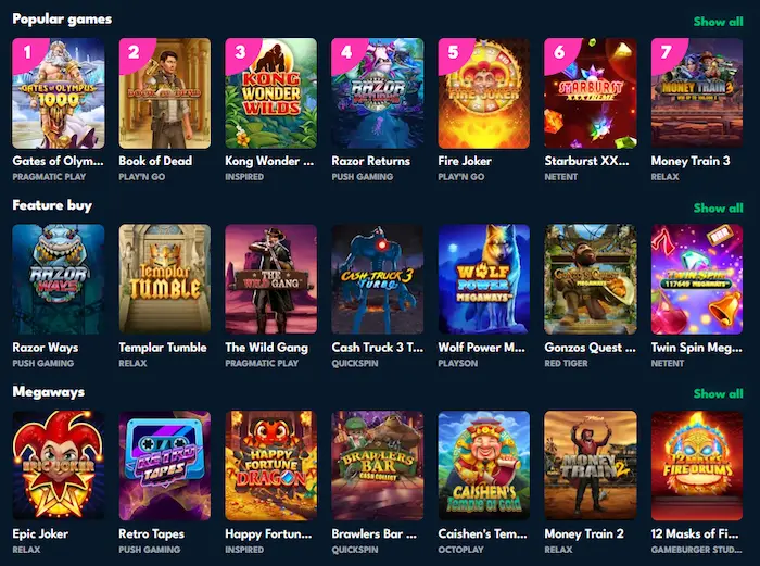 Rocket Riches Casino games